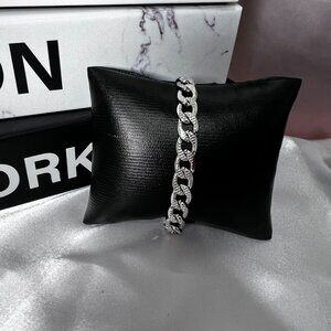 Sterling Silver Curb Chain Bracelet Unisex Fashion Accessories